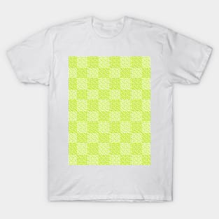 Checkered Love in Lime Green and White T-Shirt